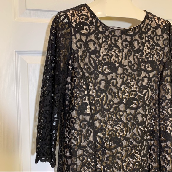 H & M Black Lace Dress Size L - Picture 2 of 7